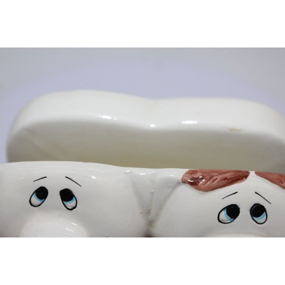 Salt & Pepper Shakers - UCCG Pigs in Jeans Overalls w/ Napkin Holder made in Tai - Picture 7 of 8